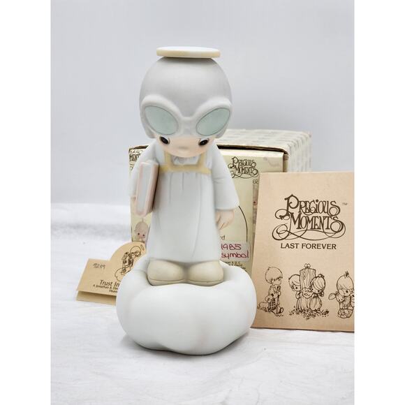 Precious Moments Figurine Trust In The Lord Vintage 1982 E-9289 W/Box Tags - Picture 9 of 14